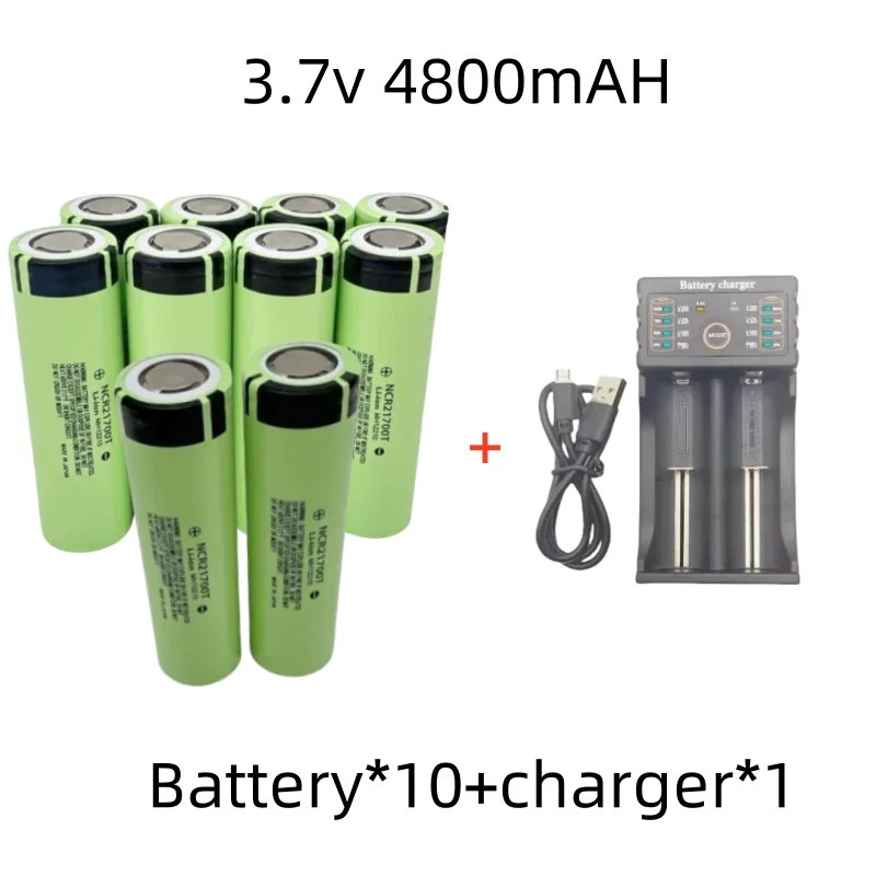 1-12pcs KEPAH NCR 21700T Li-ion 4800mah Rechargeable Battery 3.7V 5C discharge High Power batteries For High-power Appliances: Pink