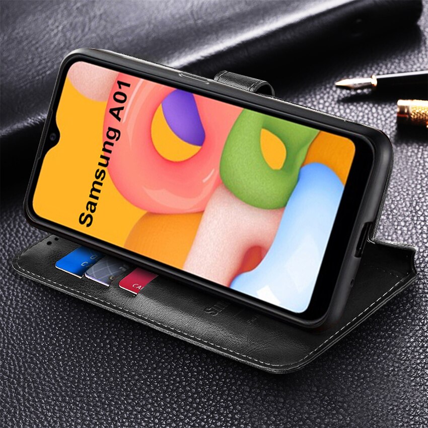 Für Samsung Galaxis A01 fallen Für Samsung A01 fallen EINE 01 kippen Coque Brieftasche fallen Für Samsung Galaxis A01 A015F abdeckung mit Karte Schlüssel