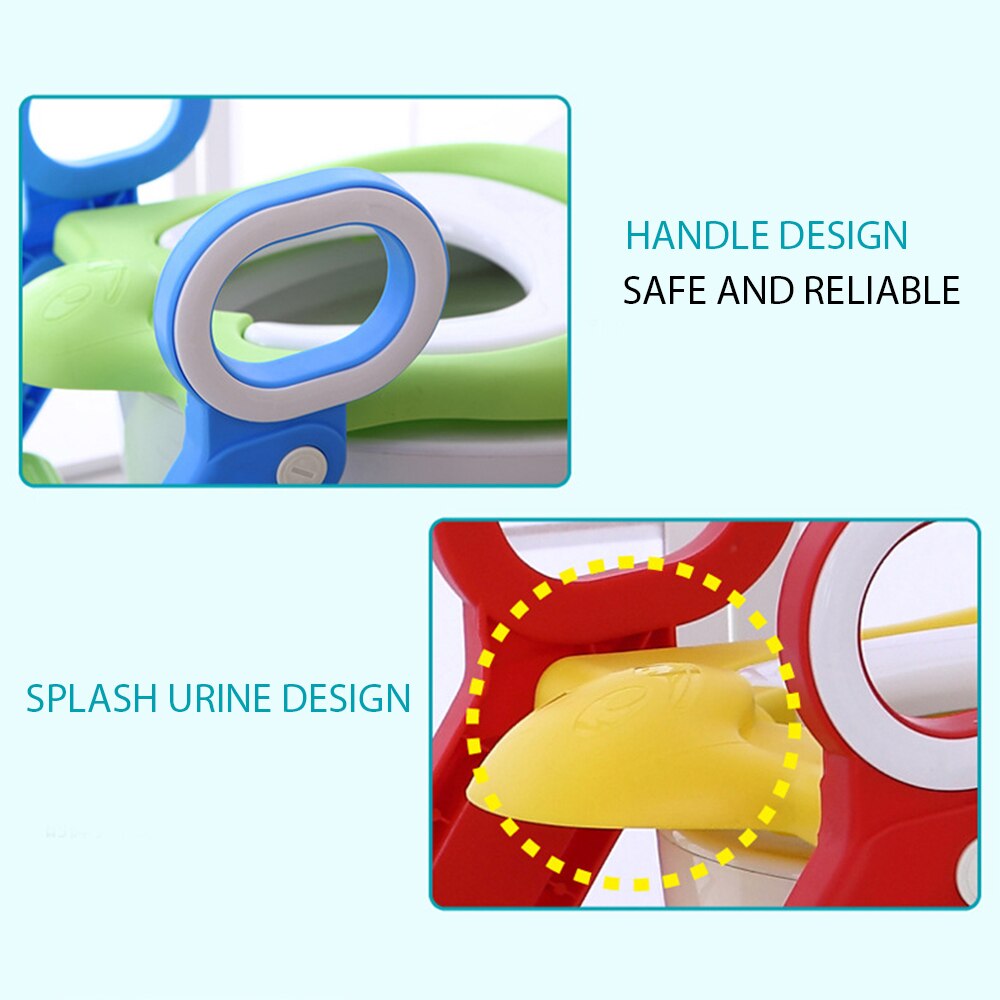 baby toalett med justerbar stige baby potte trening sete spedbarn potte stol låve folding toalett trener setekanne til låve