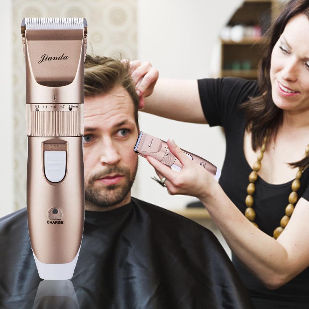 Rechargeable Hair Clipper Adjustable with 4 Limit Combs Low-noise Hair Trimmer Haircut Kit for Child Men 40p