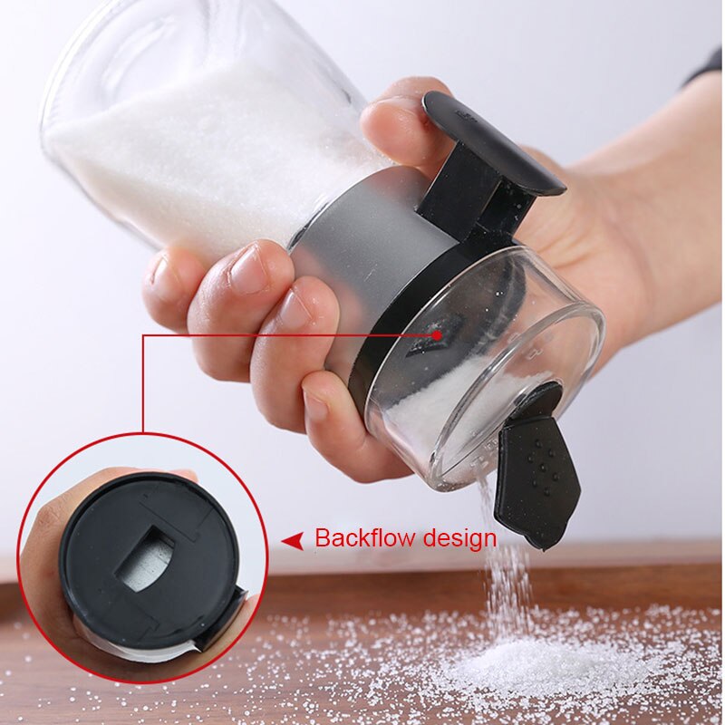 Moisture Proof Salt and Pepper Shakers Flip Top No Spill No Clog Condiments Holders Kitchen Tools & Gadgets 14X6.8X6cm LBS