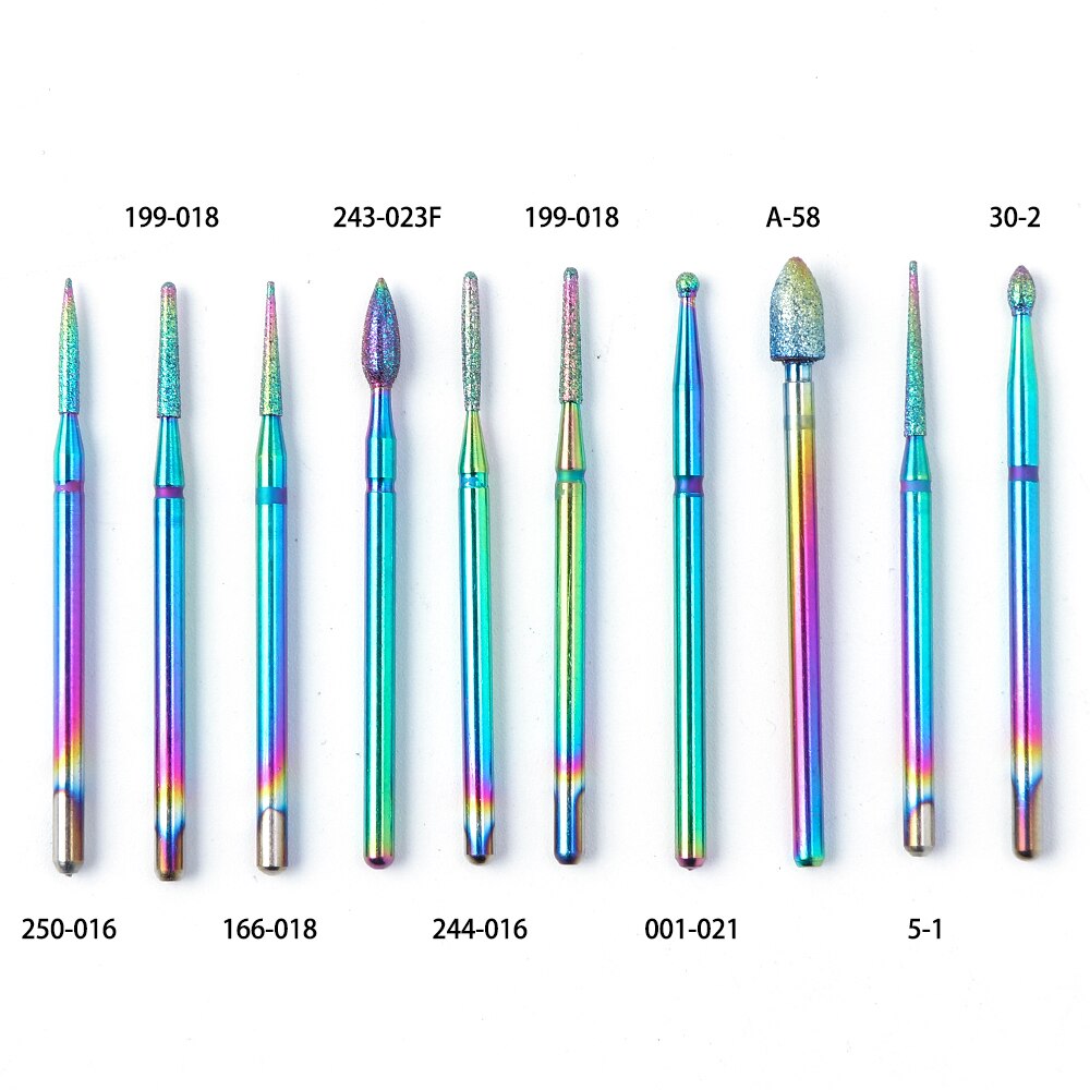 Stz 1pc regnbue neglebor til elektrisk boremaskine fræser hårdmetal keramisk neglefilsliber manicure værktøj  #1514-2