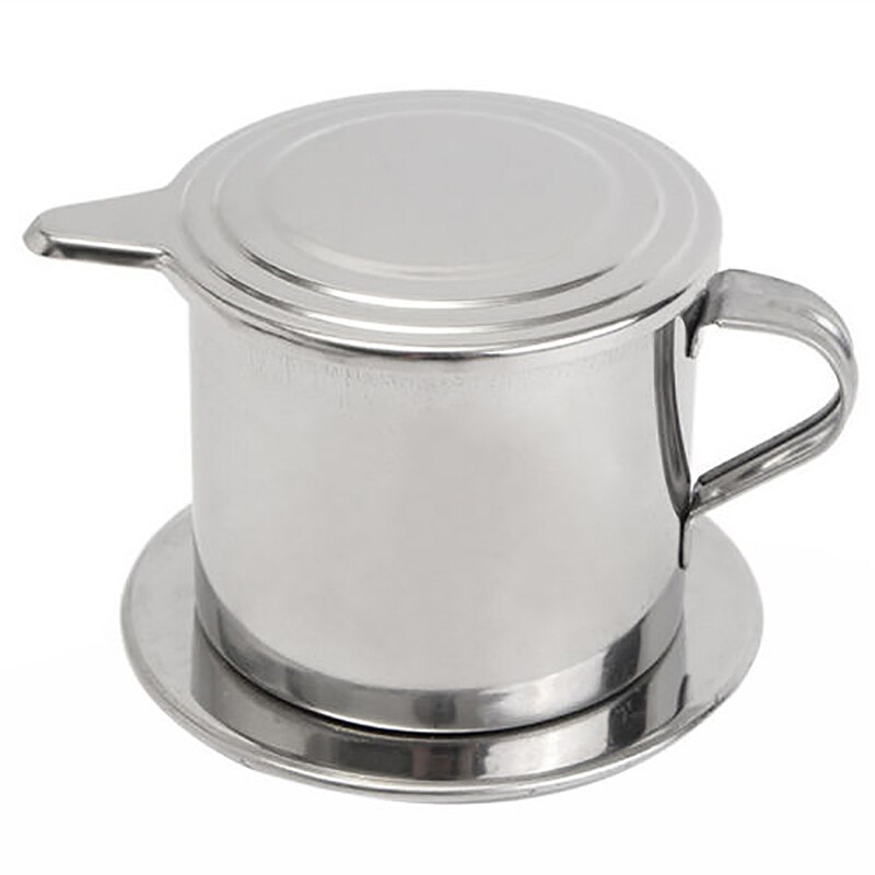 Stainless Steel Vietnamese Coffee Drip Pot Coffee Filter Infuser Office Home Traveling Coffee Maker