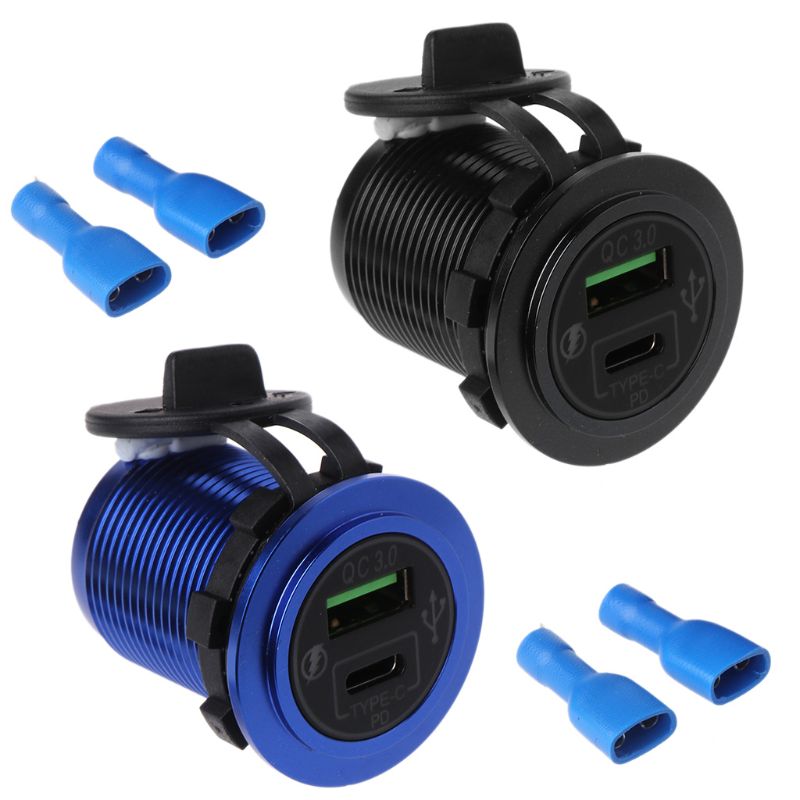 Aluminium-diy-schnellladegerät mit  qc3.0 18w -c- und pd-anschlüssen für samsung-handys und tablets