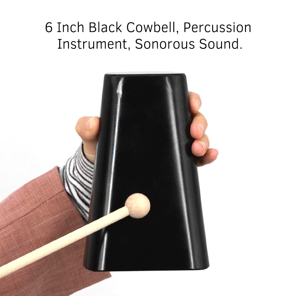Professionale in Lega di Acciaio Campanaccio per tamburo impostato 6 Pollici non Foro Mucca Campane Accessori per Strumenti A Percussione: Default Title