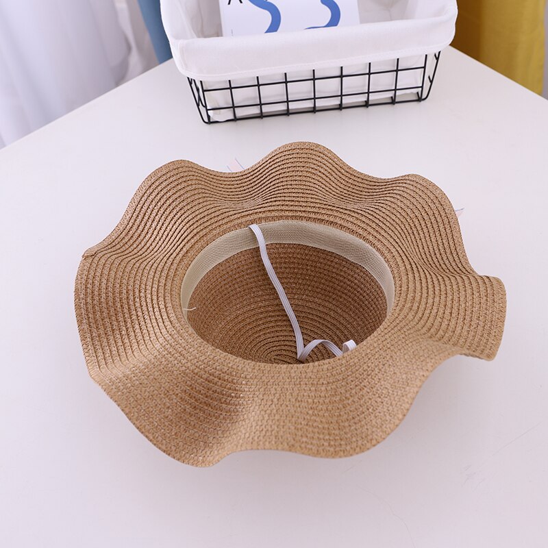 Gorro para el sol niña transpirable de verano sombreros de paja lindo flores dulce princesa sombrero niño protección UV para playa sombrero niños sombreros de 2-6 años