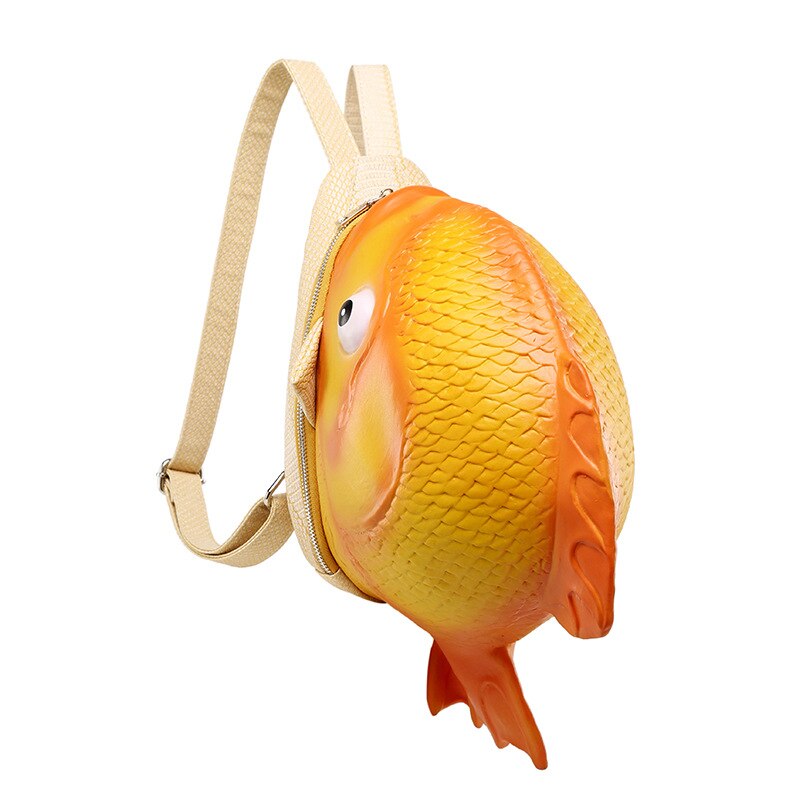 3d fisk rygsæk skuldertaske personlighed held og lykke fisk rygsække mænd og kvinder sjov sød kæledyr taske
