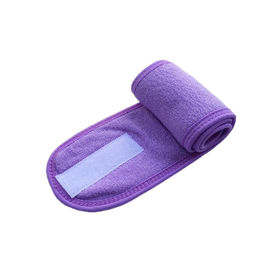 Girl Headband Wide Hair Band Accessory Sports Non-Slip Elastic Adjustable Velcro Tight Sweat-Absorbent Belt Yoga: Purple