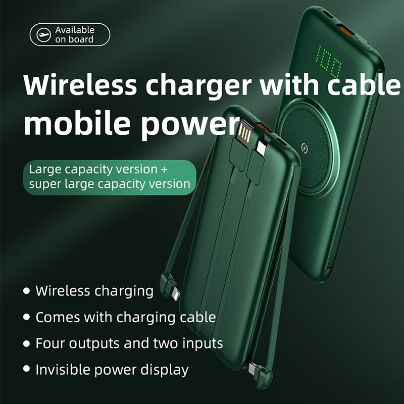 10000 mah multifunctionele lijnoplader po slanke mobiele power draagbare externe batterijlader voor iphone samsung xiaomi