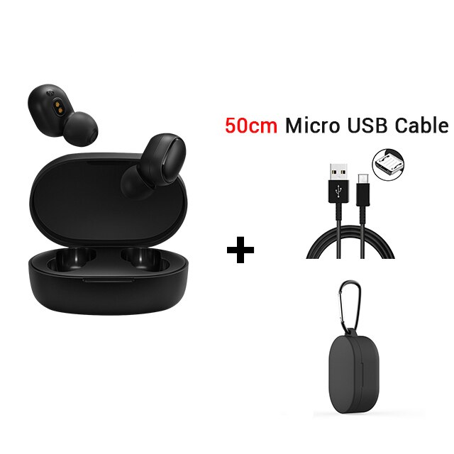 Xiaomi Redmi Airdots earphone original TWS wireless earbuds xiaomi redmi airdots bluetooth 5.0 earphones airdots: black  case cable