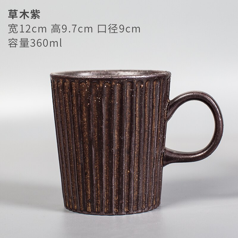 Tasse à café en céramique japonaise, faite à la main, rétro européen, verte, blanche, littéraire, Simple, de , ensemble de tasses Vintage en poterie: Mug 6