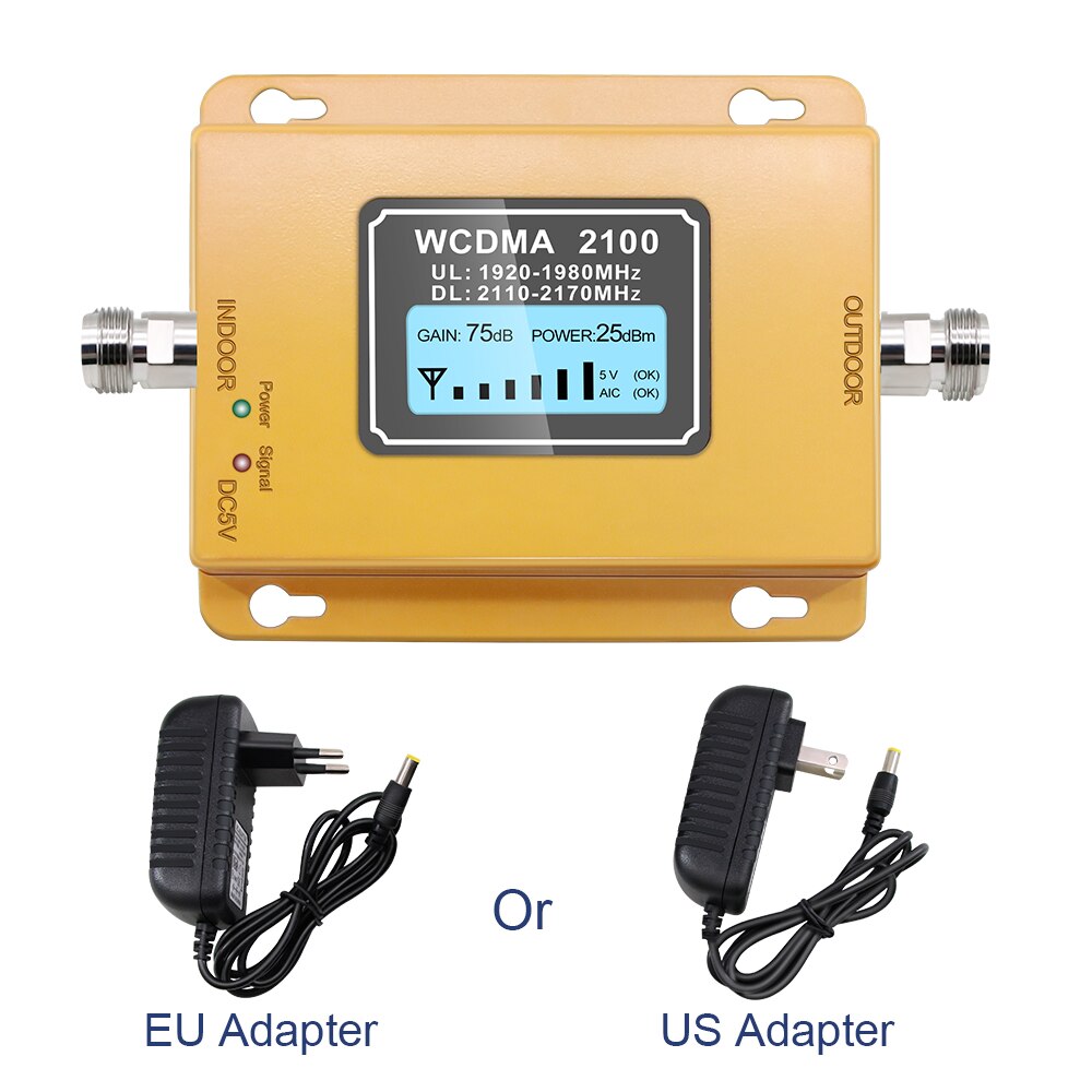 3G repeater 2100 MHz Signal Booster 3g Mobile Signal Repeater Amplifier,LCD Display Mini 70db 3G LTE WCDMA UMTS 2100Mhz fullset