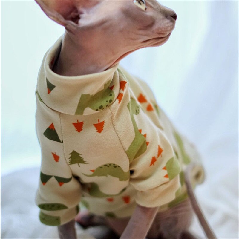Sphynx-ropa de gato sin pelo para primavera y verano, trajes bonitos para gato Calvo, ropa para gato