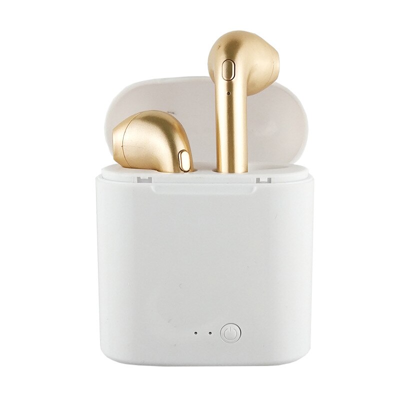 I7s Tws Bluetooth 5.0 Oortelefoon Met Opladen Doos Draadloze Hoofdtelefoon Stereo Sport Waterdichte Oordopjes Headsets Met Microfoon: Gold