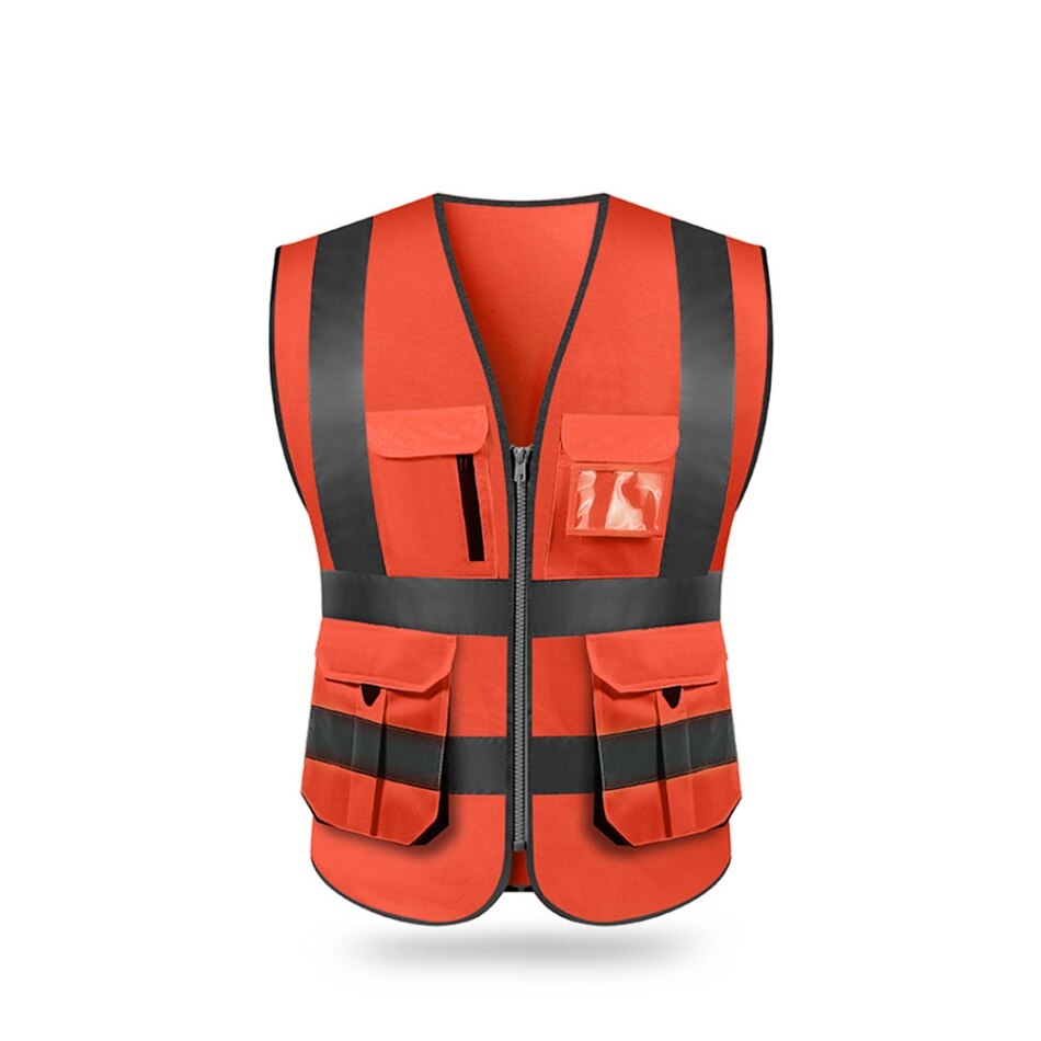 Gilet de sécurité réfléchissant haute visibilité | Vêtements de travail de sécurité, moto de jour, moto: Rouge / XXL