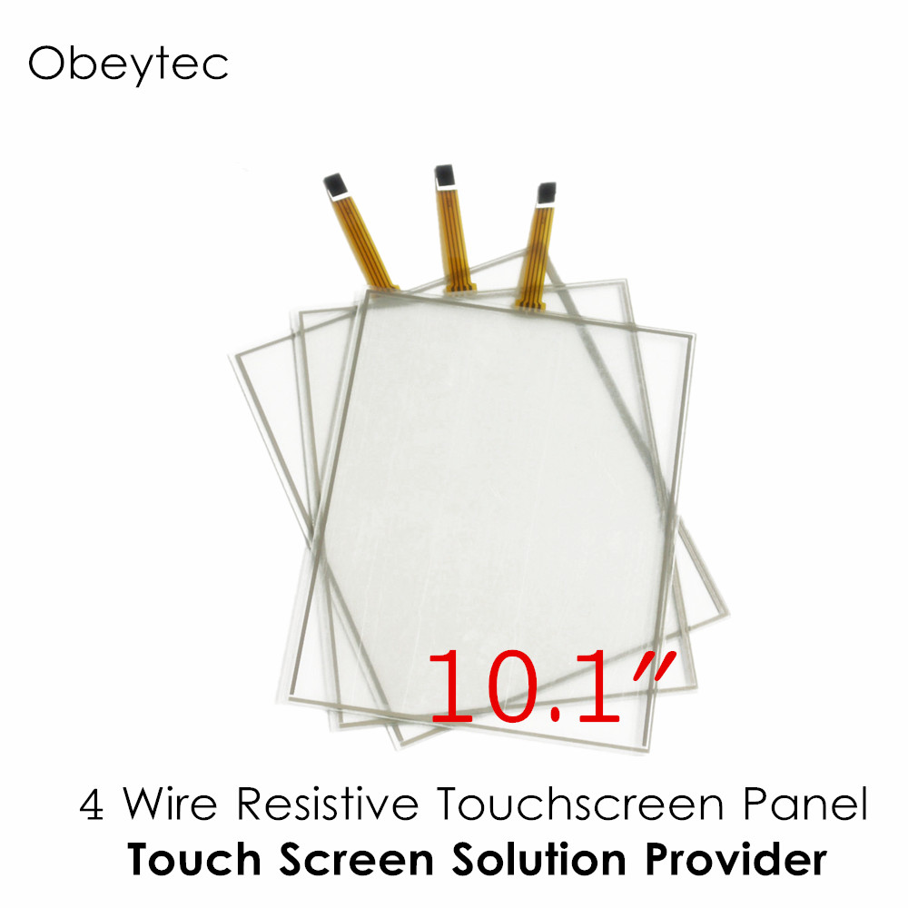 Obeycrop 10.1 "Resistive touch screen TS101A4A1, 4:3 Glas Touch panel met USB controller, actief gebied 222.72*124.98mm