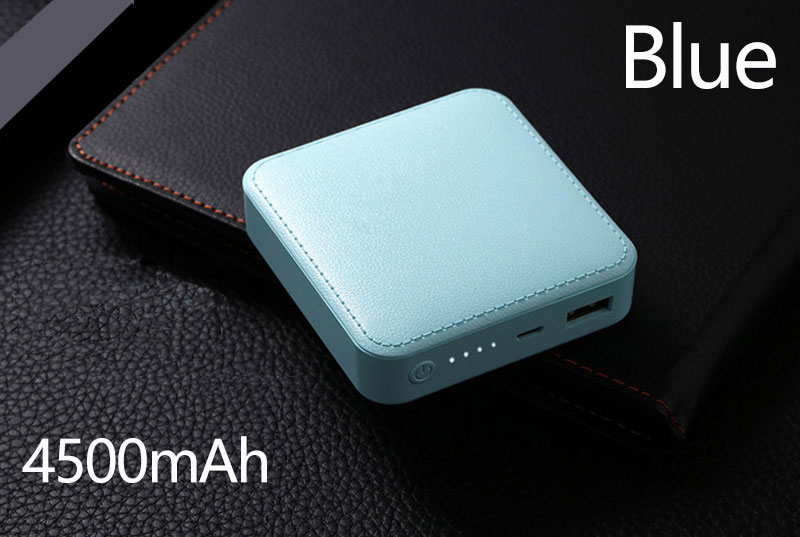 4500mah 8000mah 12000mah Portable Charger Power Bank Double USB Fast Charging Poverbank External Battery Powerbank: Blue 4500MAH