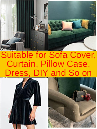 Tela de terciopelo engrosada sofá cortina almohada negro y blanco brocado tela de lentejuela azul para vestido, costura 50cm * 155CM