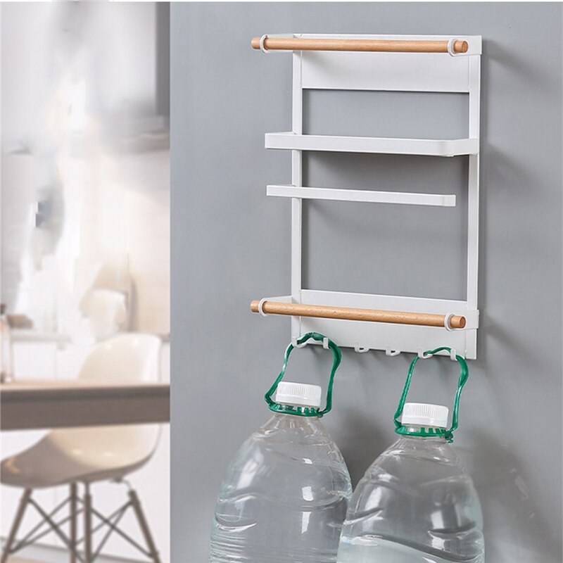 Étagère de rangement magnétique pour réfrigérateur, porte-rouleau de serviettes en papier, organisateur à suspendre pour Machine à laver, fournitures de cuisine à domicile