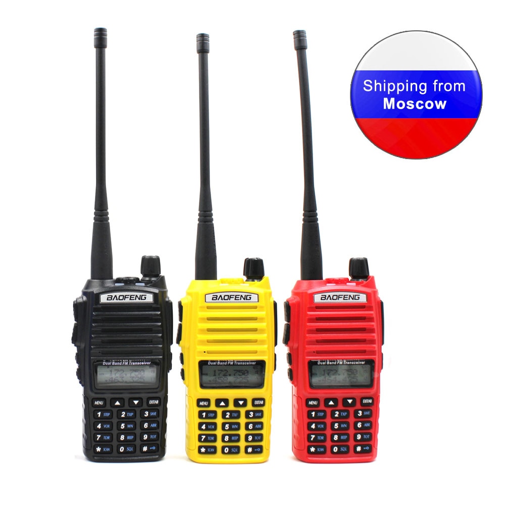 BaoFeng-walkie-talkie de banda Dual, Radio bidireccional, UV-82, batería de 136 mAh, UV 82, 5W, 174-400 y 520-2800 MHz