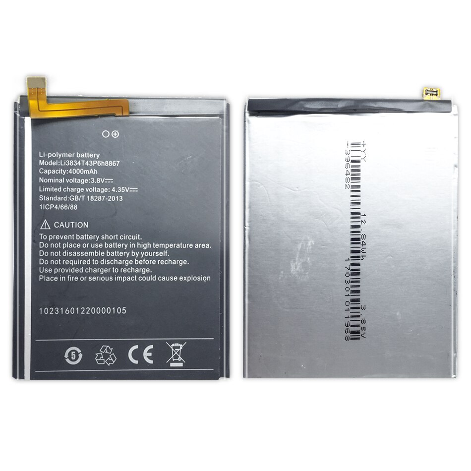 Batería de repuesto Li3834T43P6H8867, 4000mAh, para Umi Super /Umi MAX + número de seguimiento