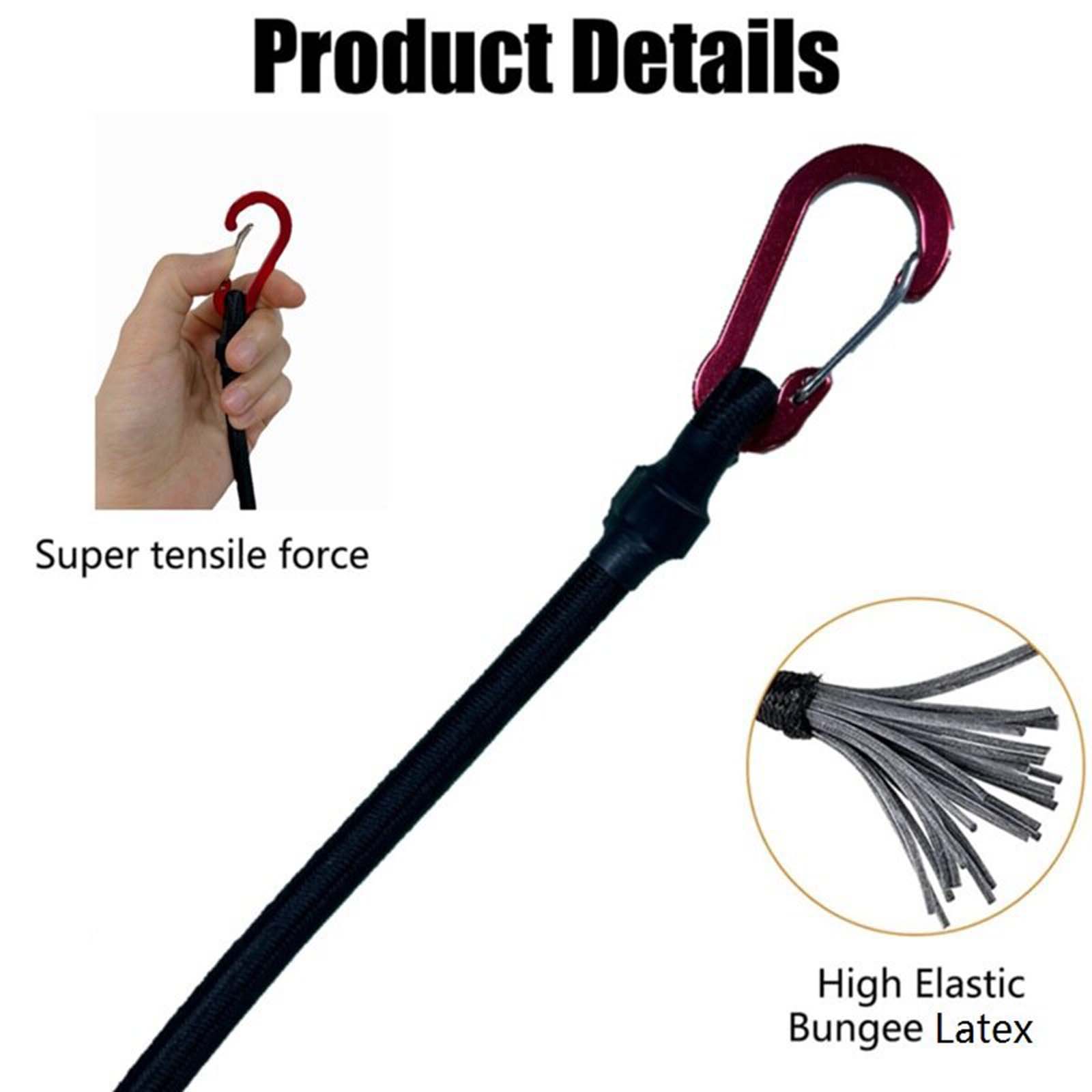 Cinghia elastica con ganci Corda per moto Corda per legare durevole Portapacchi per bicicletta Corde per imballaggio per bagagli da ciclismo Accessori da campeggio