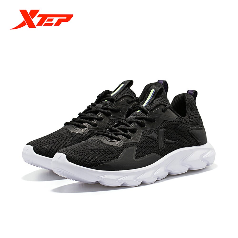 Xtep Spring Running Shoes Lightweight Shock Absorbing Sports Shoes Men's Lightweight Sneakers Student Shoes 879119110032: black / 41