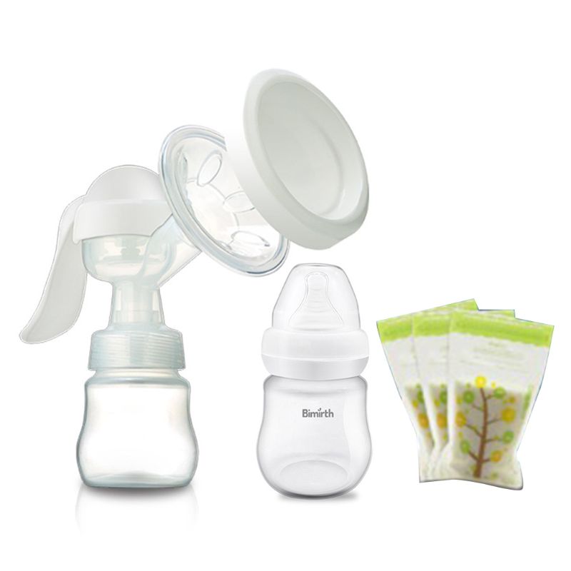 Manual Breast Pump Nursing Milk Maker Baby Nipple Suction Feeding Milk Bottles Q1FE