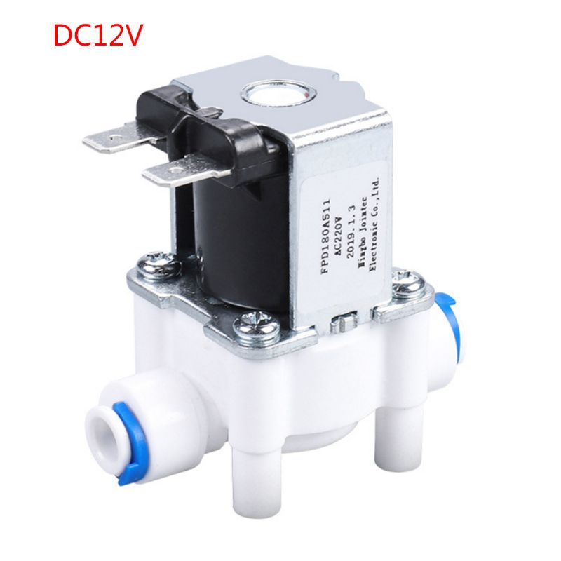 DC12V/24V Electric Solenoid Valve Magnetic Water Air Inlet Flow Switch Washing Machine Dispenser for Water Purifier Devices: Chrome