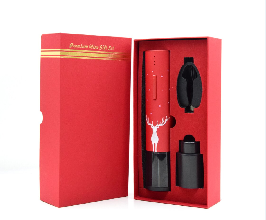 Automatic Red Wine Bottle Opener Cap Stopper Fast Decanter Set Electric Corkscrew Foil Cutter Cork Out Tool