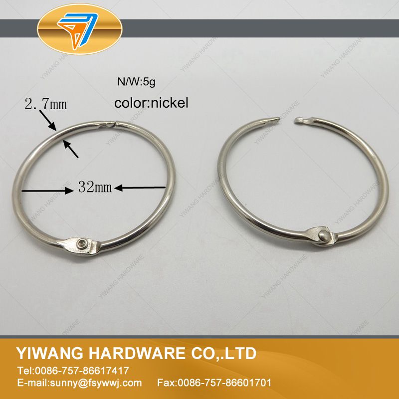 10pcs per set metal book binder rings wall calendar circle O ring card collection binder clip multipurpose ring: 32mm