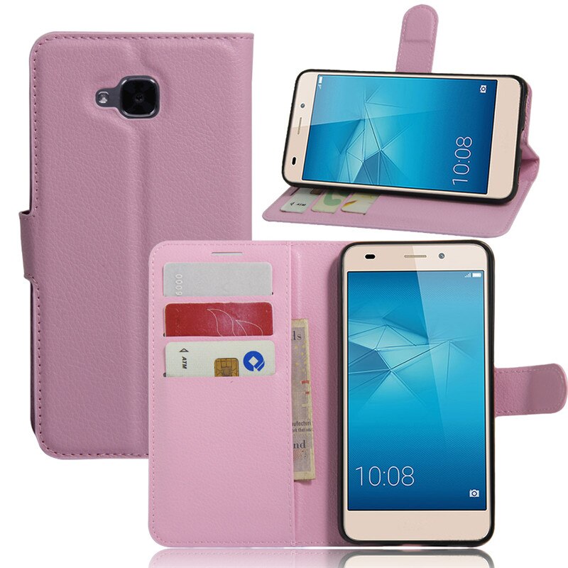 Para Huawei Honor 5C cartera caso cubierta del cuero del tirón PARA EL Huawei Honor 5 C 5C 5,2 TPU Shell Euro teléfono caso las cocas