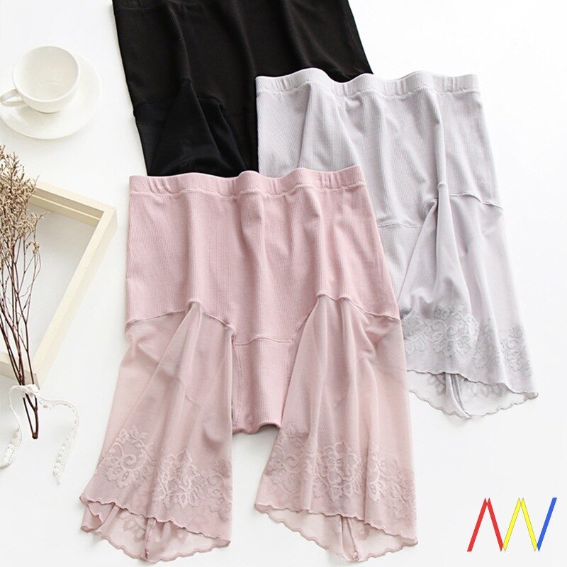 De talla grande pantalones cortos bajo falda de encaje Sexy Anti rozaduras muslo Braga pantalón de protección damas pantalones ropa interior ropa de gran tamaño pantalones de seguridad de las mujeres