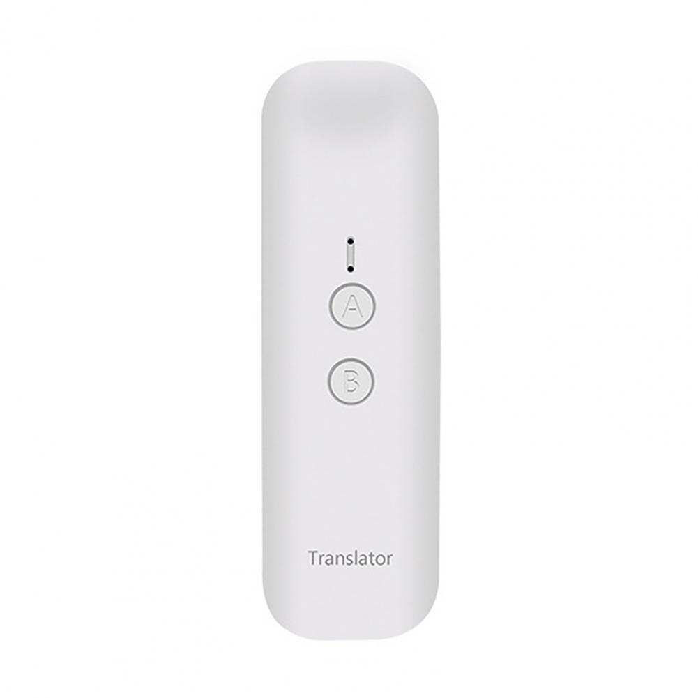 C-1 Bluetooth 5.0 Oplaadbare Snelle Verbinding Mini Draagbare Voice Multi-language Smart Vertaler Voor Overzeese Zakelijke Bijeenkomst: WHITE