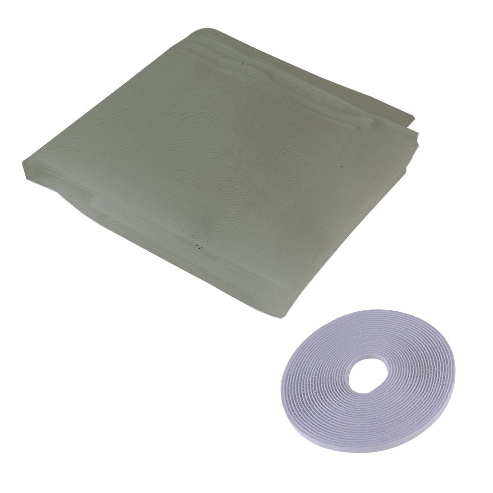 DIY Self-adhesive Sticker Window Mesh Door Curtain Snap Net Guard Mosquito Fly Bug Insect LO88: grey
