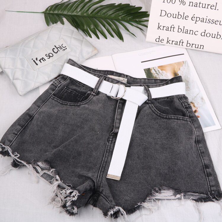 D ring spænde bælte harajuku lynlås all-match ultra lang lærred bælte elskere kort ensfarvet langt bælte 110cm lang: Hvid