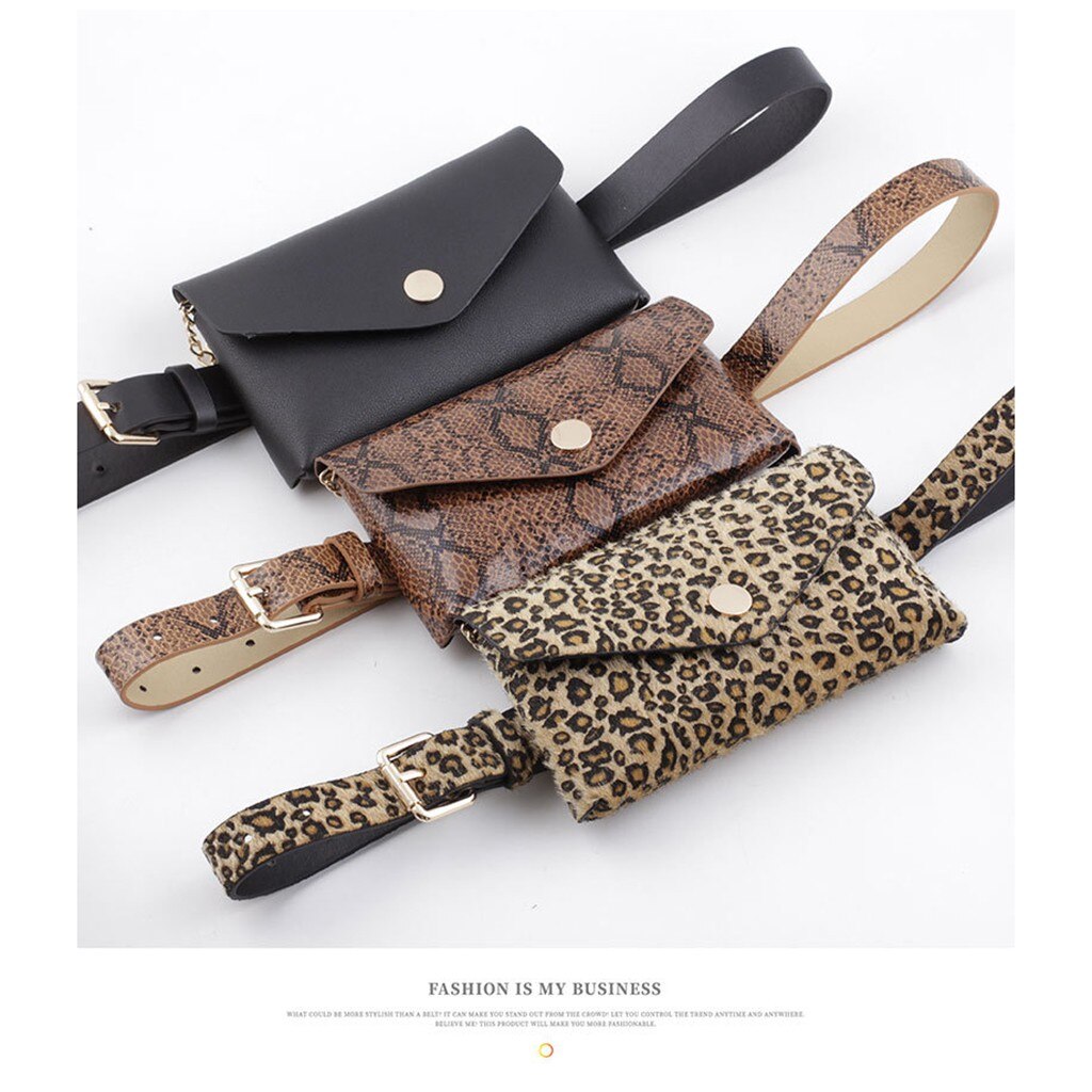 Taille Packungen Tasche Frauen Schlange drucken Leopard Drucken Taschen Und Gürtel Neue Taille Tasche Damen lässig Gürtel Frauen Telefon taille Packungen