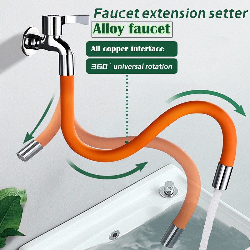 360° Rotation Faucet Extension Extender Bathroom Balcony Bathroom Faucet Extender Splash-proof Spout Artifact Universal