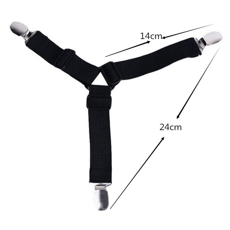 4Pcs Laken Elastische Grijpers Riemverbinder Laken Clips Matrashoes Dekens Houder Huishoudtextiel Organiseren Gadgets