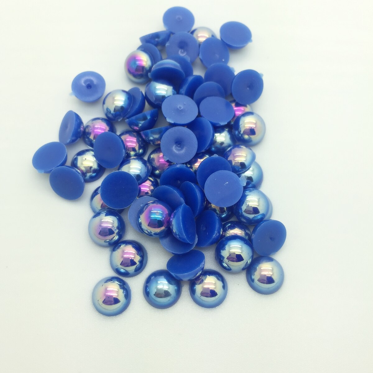 4mm/400pcs DIY Half Round Pearl Bead Flat Back Scrapbook For Craft Pick Colors: 07