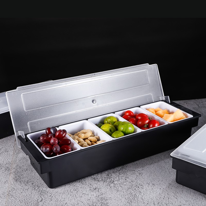 Contenedor de frutas para habitación, recipiente para frutas, caja decorativa aromatizante de cócteles, tarros de plástico para especias, plato para aperitivos, accesorios de Bar