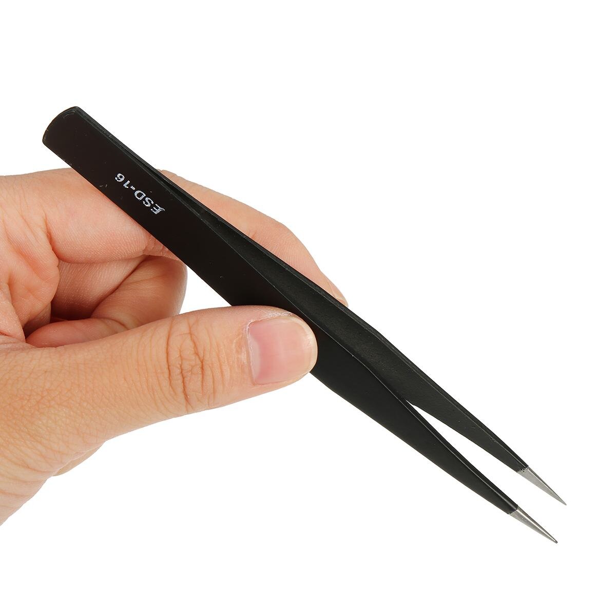 9 Pièces antistatique ESD En Acier Inoxydable Pince À Épiler De Précision Industriel Courbé Brucelles Droites Électronique Outils De Réparation