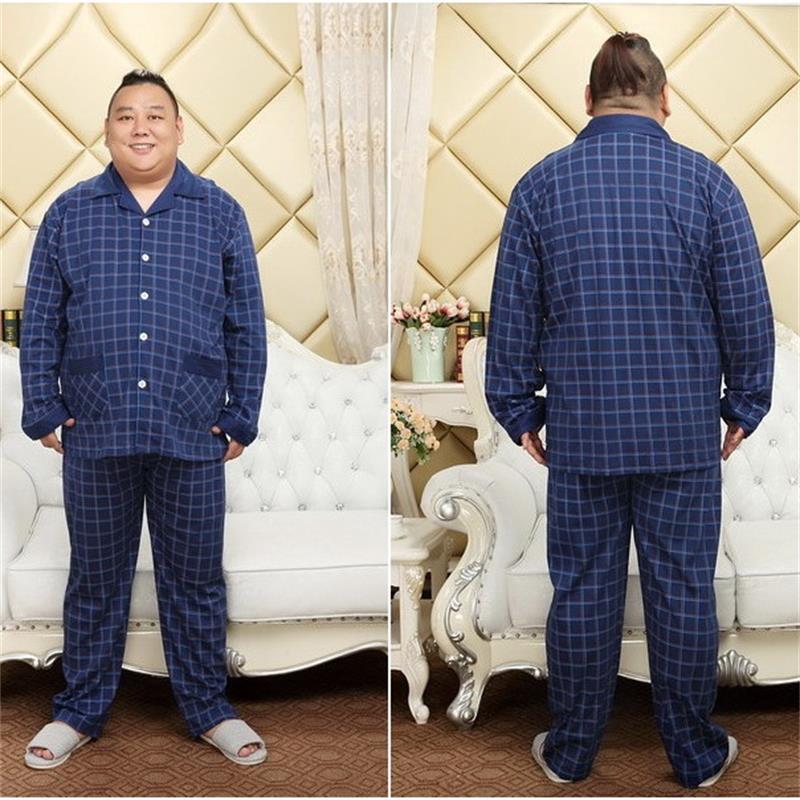 Pyjama coton 5XL XL pour homme, ensemble large et doux, collection automne hiver