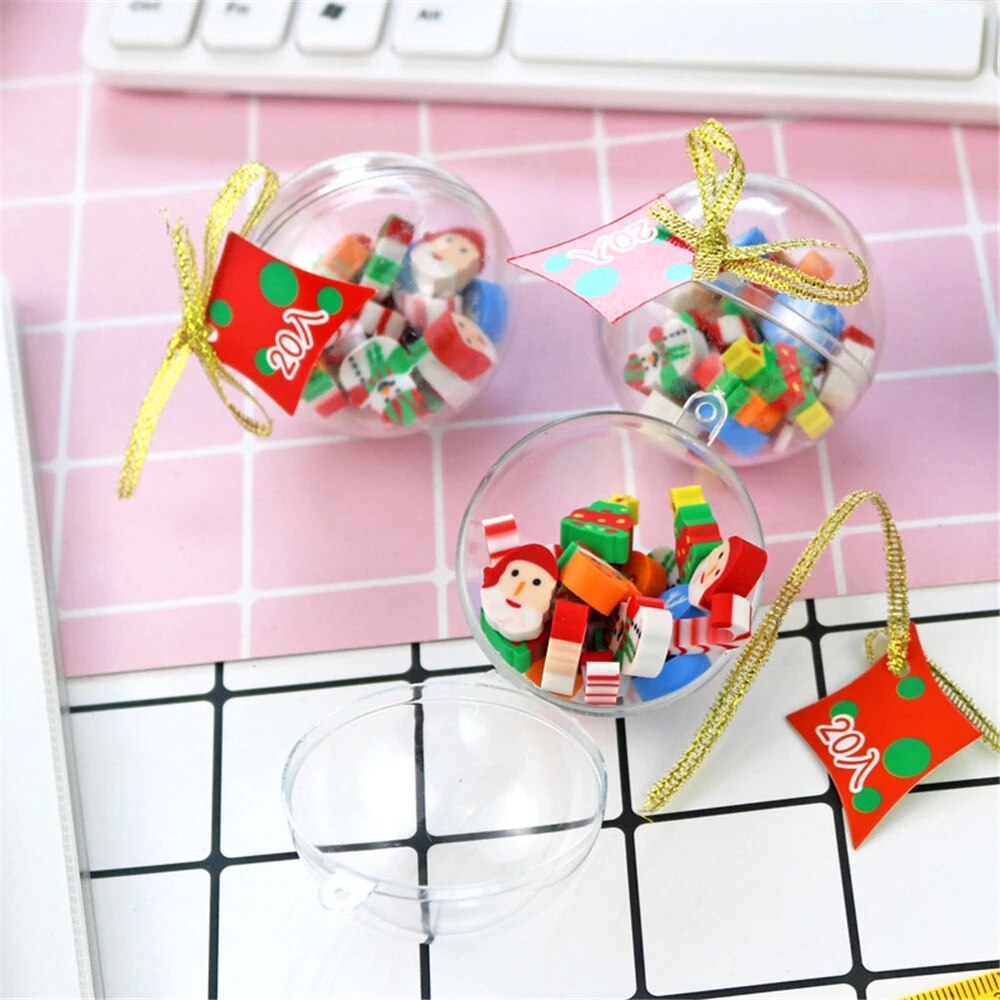 Juego de 20 unidades de Mini gomas de borrar de Navidad Kawaii, gomas de borrar de navidad, de Navidad para niños, estudiantes, papelería escolar