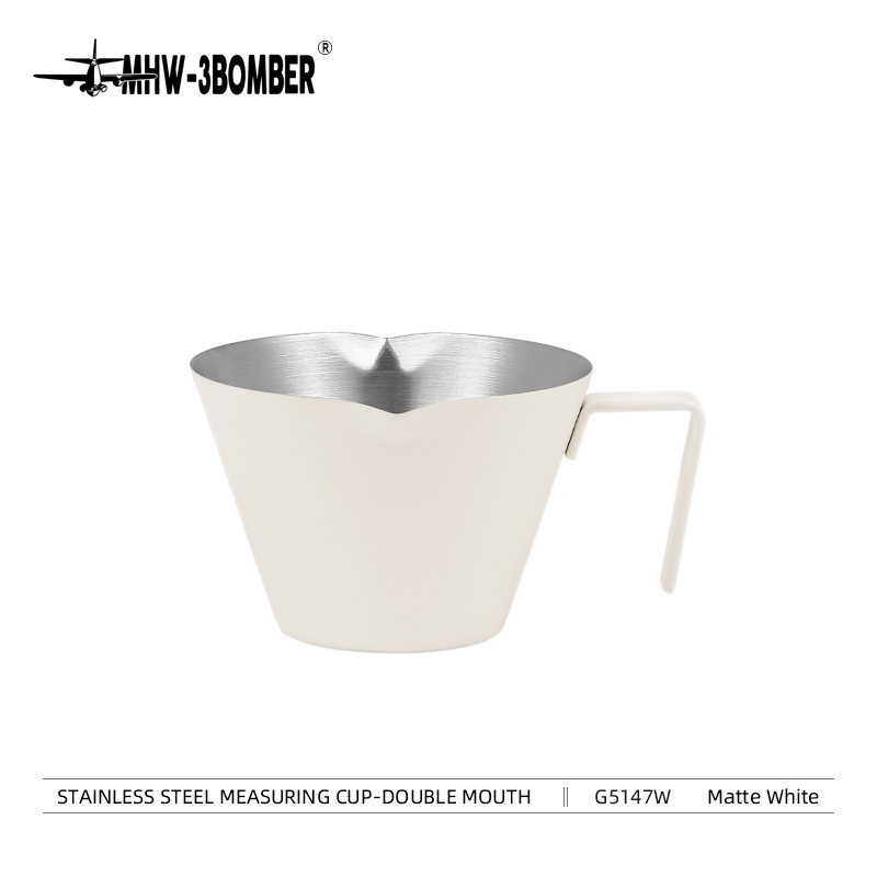 MHW-3BOMBER Espresso maatbeker met handvat Roestvrij staal Coffee Shot Koffie Gietbeker Thuis Keuken Meetaccessoires: plum