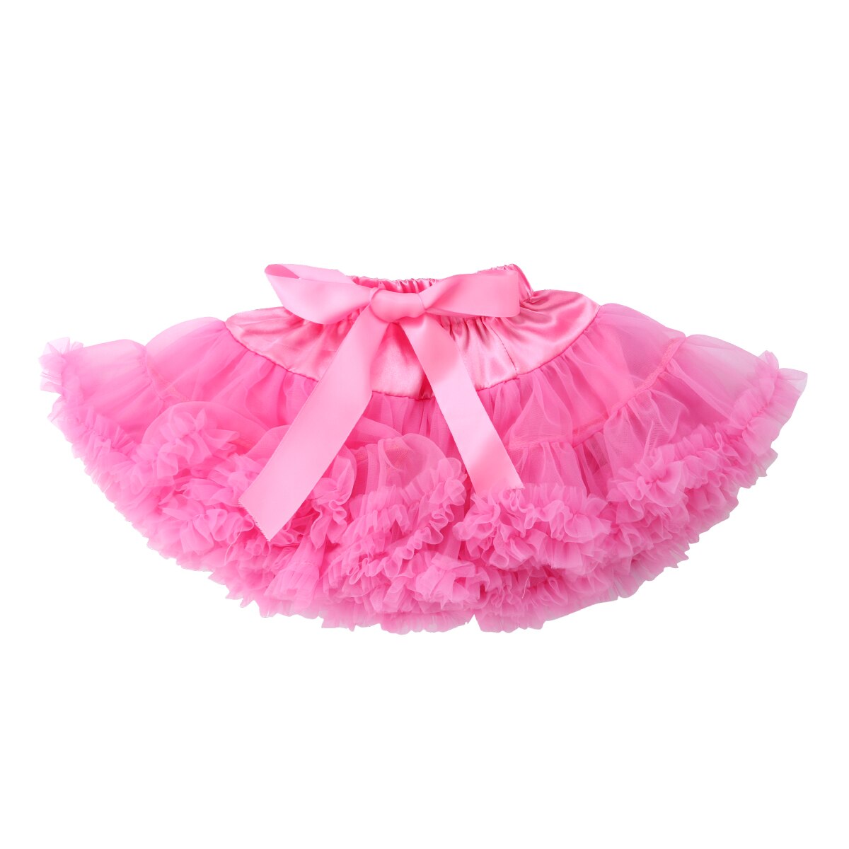 Meninas da criança Do Bebê Crianças Tutu Saia Festa De Dança Ballet Fluffy Camadas Rendas Princesa Bonito Saias: Rose Red