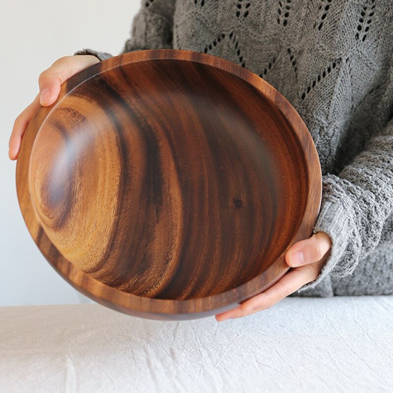 Japanese Style Wooden Bowl Natural Wood Bowl Tableware For Kitchen Item Utensils Good Product Dining food Home Dinnerware