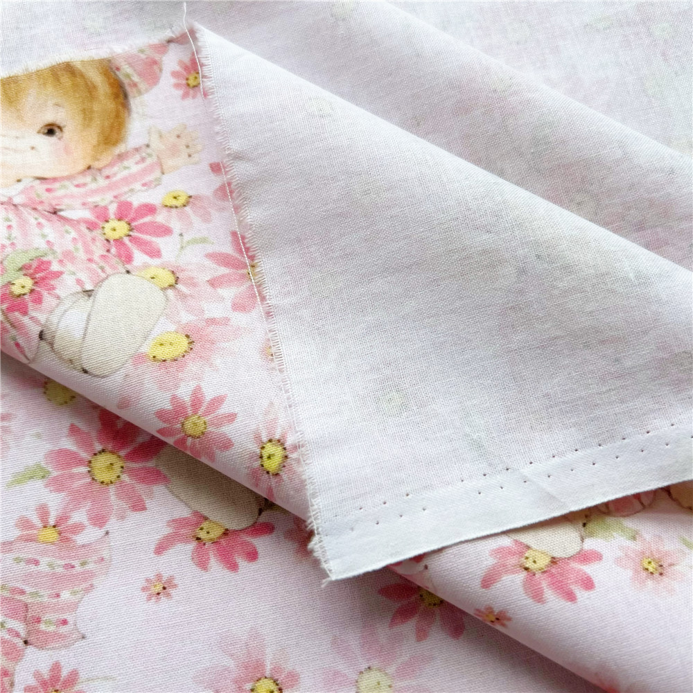 Katoen Gedrukt Cartoon Cartoon Retro Pop Tulp Stof Voor Kinderen Kleding Hometextile Baby Rok Cover Diy Materi
