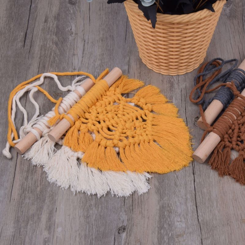 Nordic Baby Room Cotton Tassels Wall Hanging Handmade Macrame Home Decor Retro Handcrafted Girls Room Indian Decor