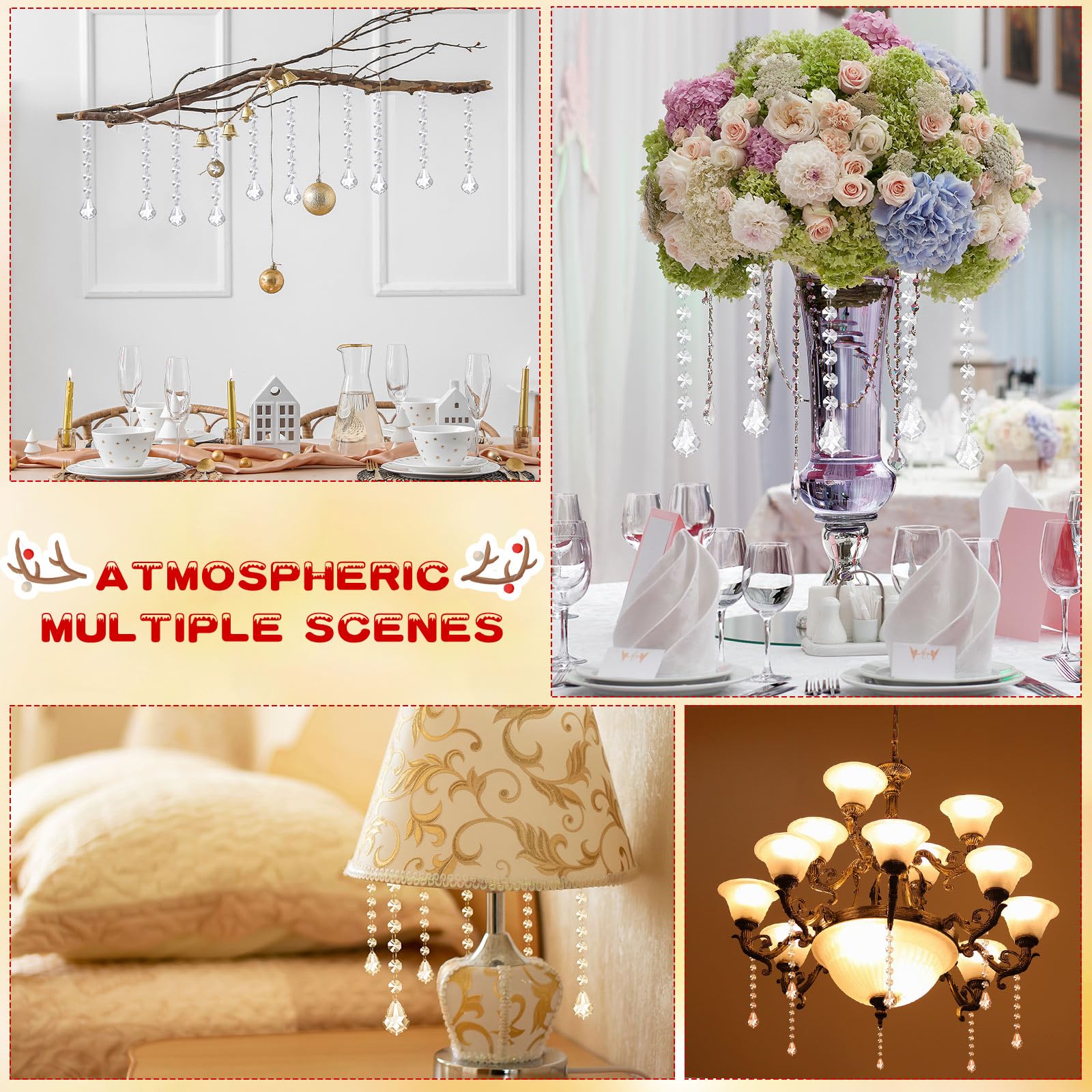 10/20/30 szt. Kryształbyć winnym ozdoby na choinkę, akrylowe kryształki robić zawieszenia na dekoracje centralne, żyrandole